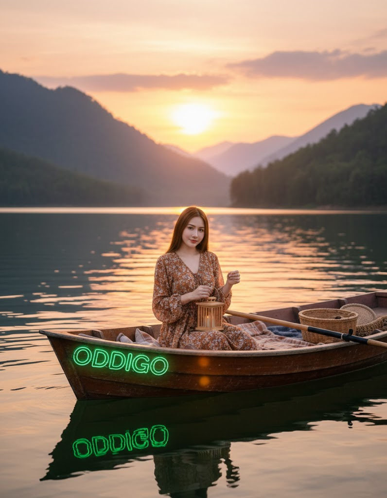 Keyla Manis x Oddigo Menikmati Sunset Cantik Saat Berperahu di Danau